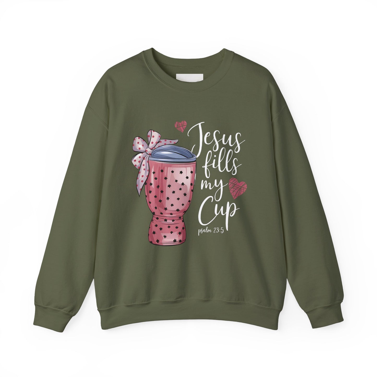 Inspirational Jesus Fills My Cup Sweatshirt, Cozy Christian Apparel, Faith-Based Gift, Religious Sweatshirt, Everyday Comfort
