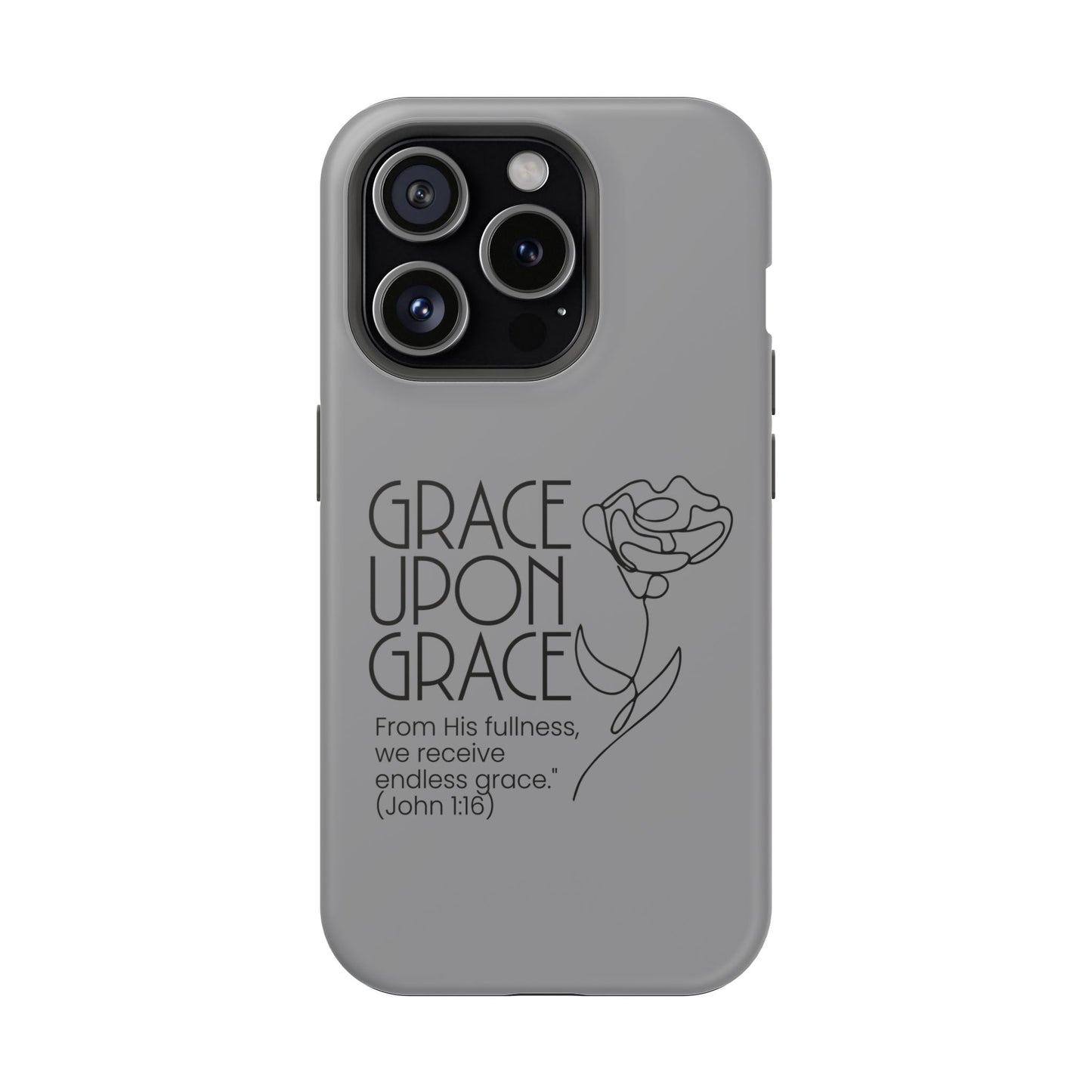 Inspirational Magnetic Phone Case - 'Grace Upon Grace' Design