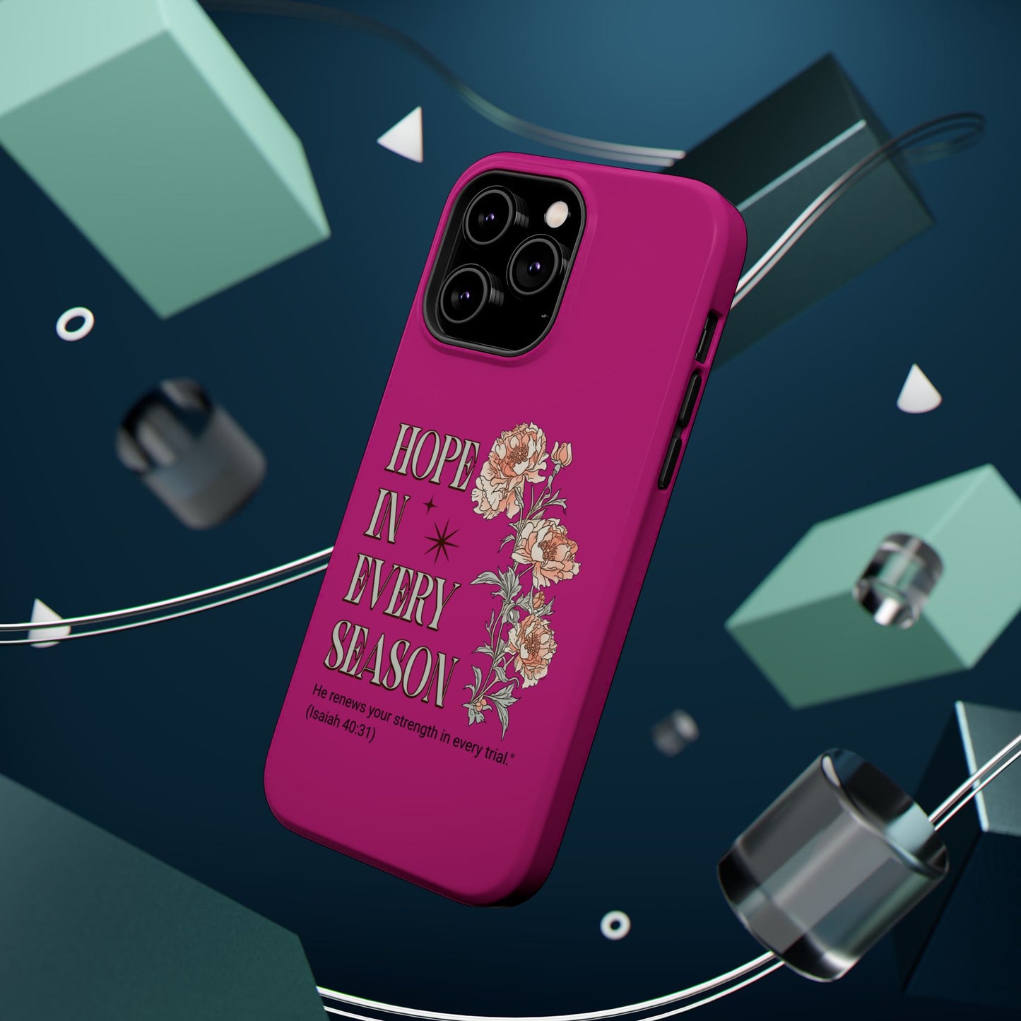 Inspirational Floral Magnetic Tough Case - "Hope in Every Season"