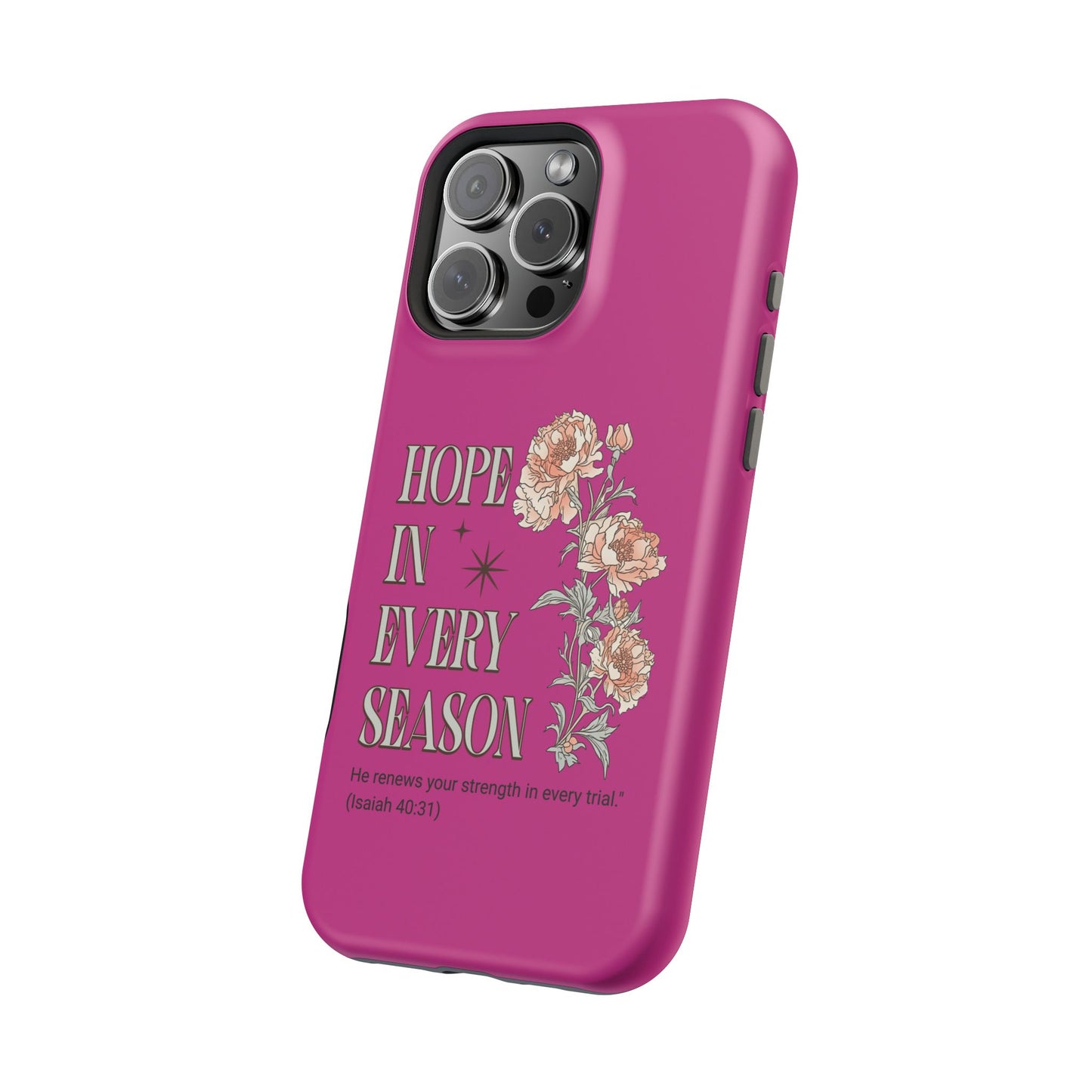 Inspirational Floral Magnetic Tough Case - "Hope in Every Season"