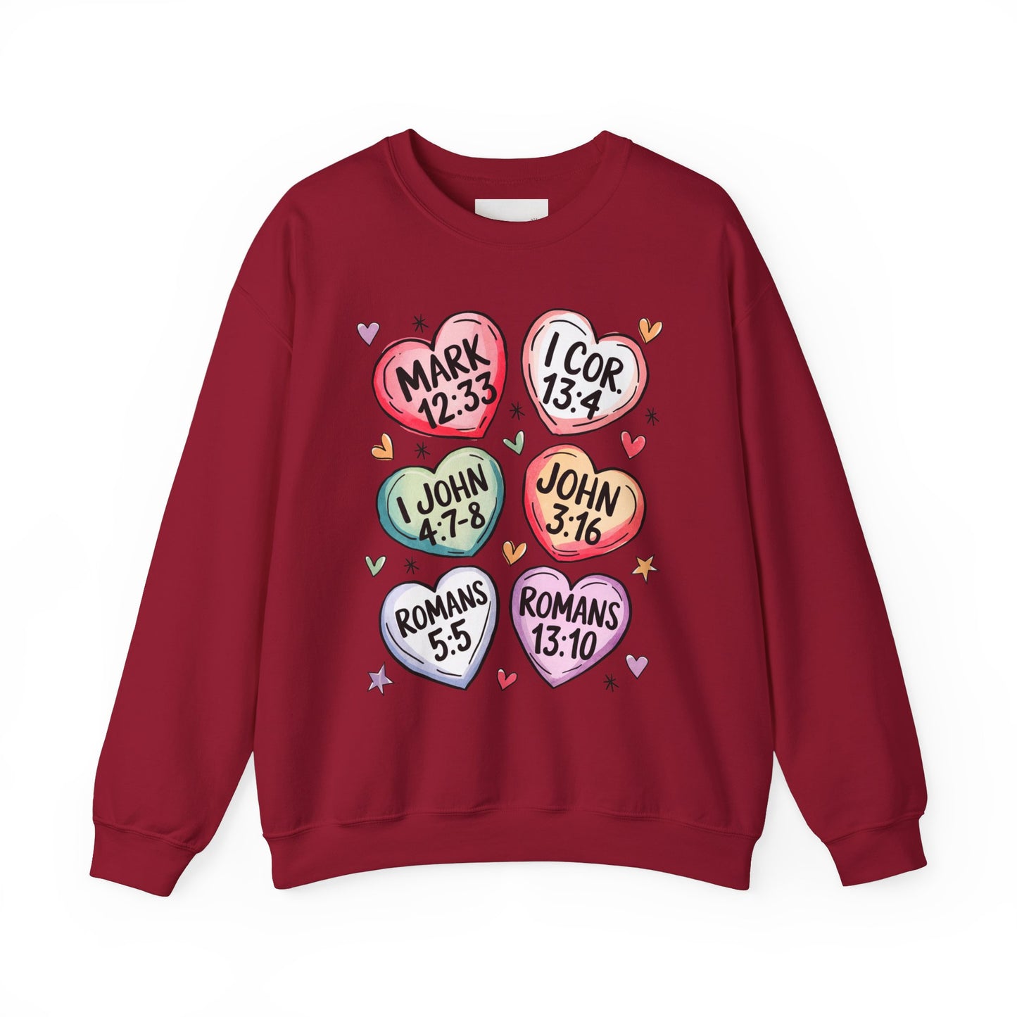 Faith & Love Crewneck Sweatshirt, Cozy Scripture Sweatshirt for Religious Gatherings, Inspirational Gift, Church Outing, Daily Comfort