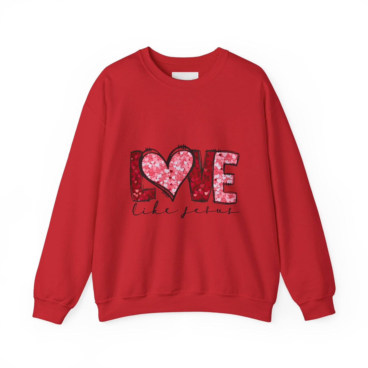 Love Like Jesus Crewneck Sweatshirt, Cozy Unisex Sweatshirt, Christian Apparel, Valentine's Day Gift, Faith-Based Style, Everyday Comfort