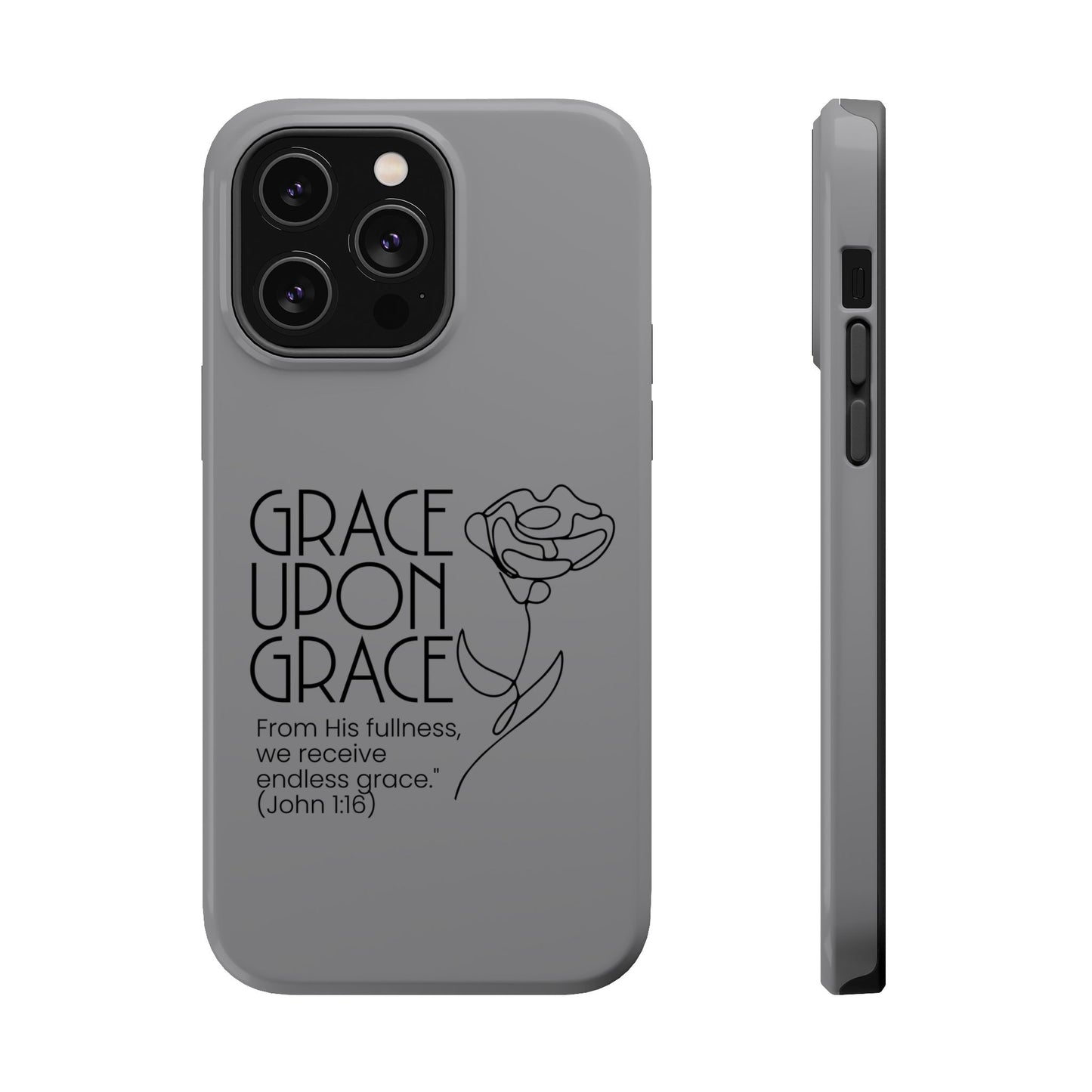 Inspirational Magnetic Phone Case - 'Grace Upon Grace' Design