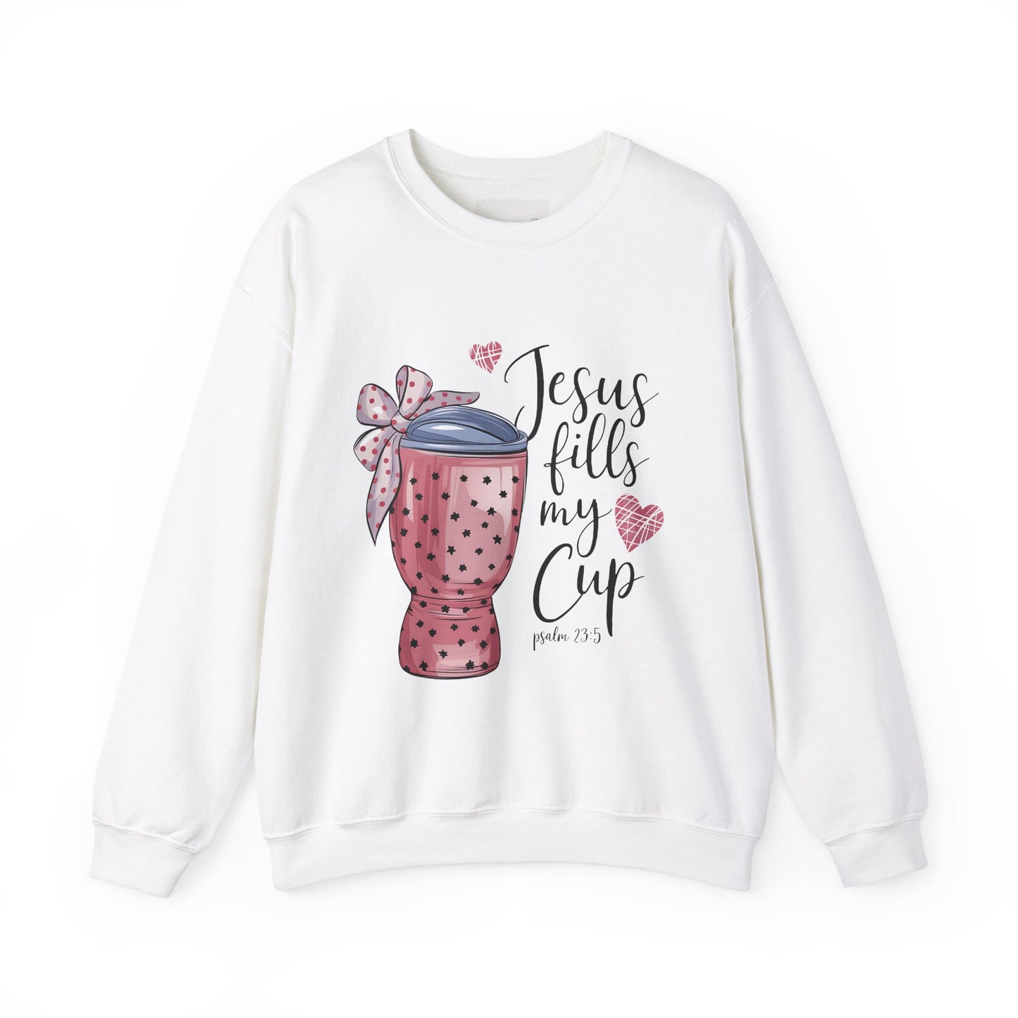 Inspirational Jesus Fills My Cup Sweatshirt, Cozy Christian Apparel, Faith-Based Gift, Religious Sweatshirt, Everyday Comfort