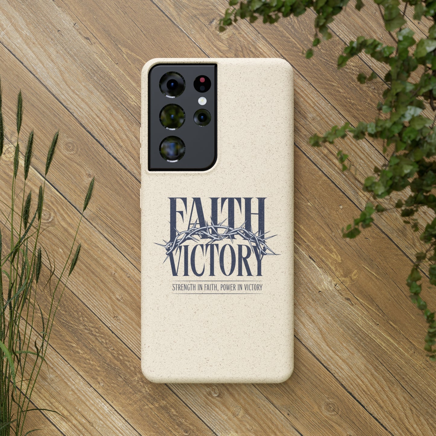 Biodegradable Phone Case - Faith & Victory Design