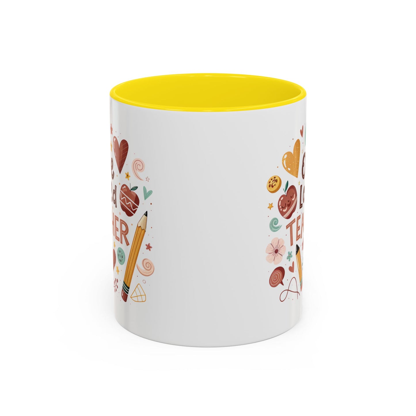 Teacher Appreciation Coffee Mug, Cute Gift for Educators, One Loved Teacher, Ideal for Birthdays and Holidays, Fun and Colorful