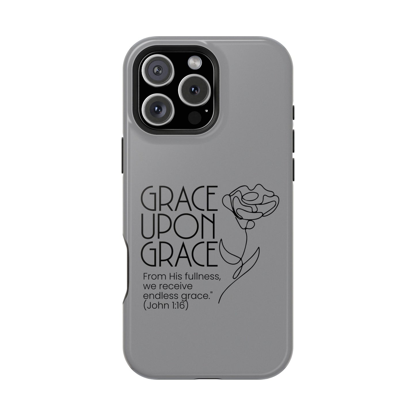 Inspirational Magnetic Phone Case - 'Grace Upon Grace' Design