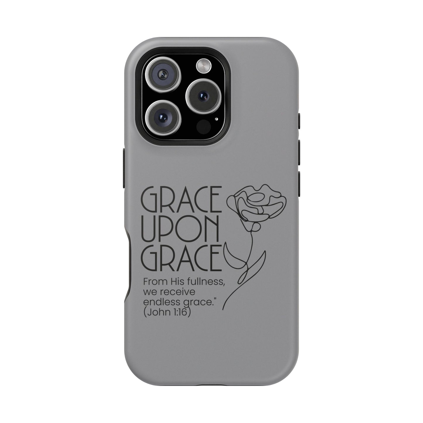 Inspirational Magnetic Phone Case - 'Grace Upon Grace' Design