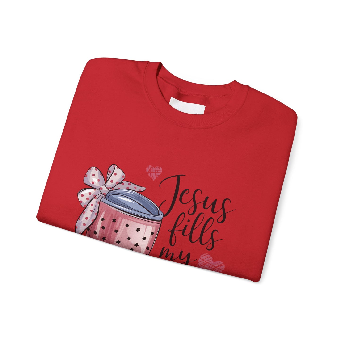 Inspirational Jesus Fills My Cup Sweatshirt, Cozy Christian Apparel, Faith-Based Gift, Religious Sweatshirt, Everyday Comfort