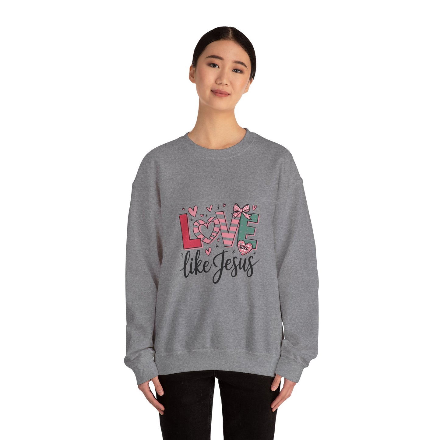 Love Like Jesus Sweatshirt, Cozy Unisex Crewneck, Christian Gift, Inspirational Apparel, Faith-Based Fashion, Spring & Winter Wear