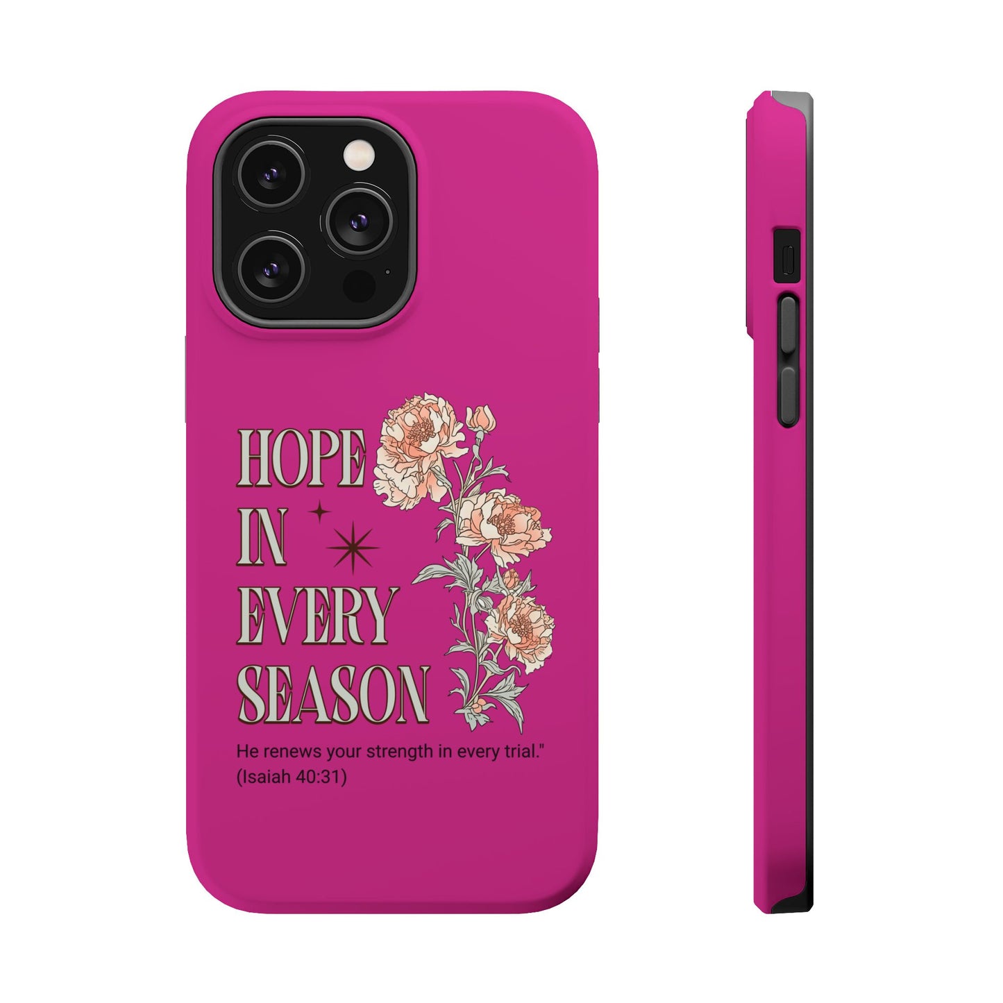 Inspirational Floral Magnetic Tough Case - "Hope in Every Season"