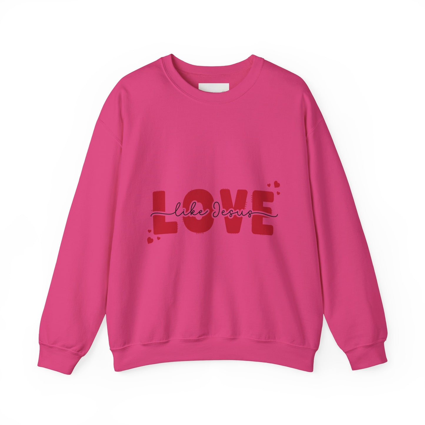 Love Like Jesus Crewneck Sweatshirt - Cozy Christian Apparel for Everyday Faith, Perfect for Gifts, Church Events, Valentine's Day