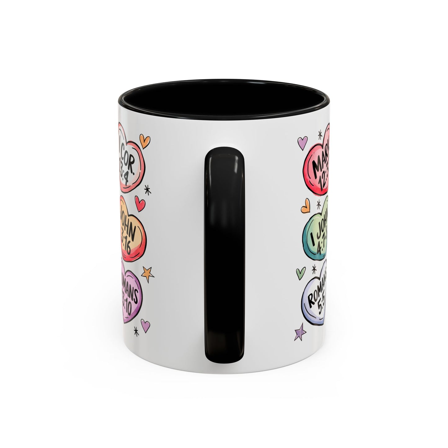 Colorful Bible Verse Coffee Mug | Cute Gift for Christians | Inspirational Drinkware | Heart Design | Faith-Based Tea Cups, Religious Gifts,