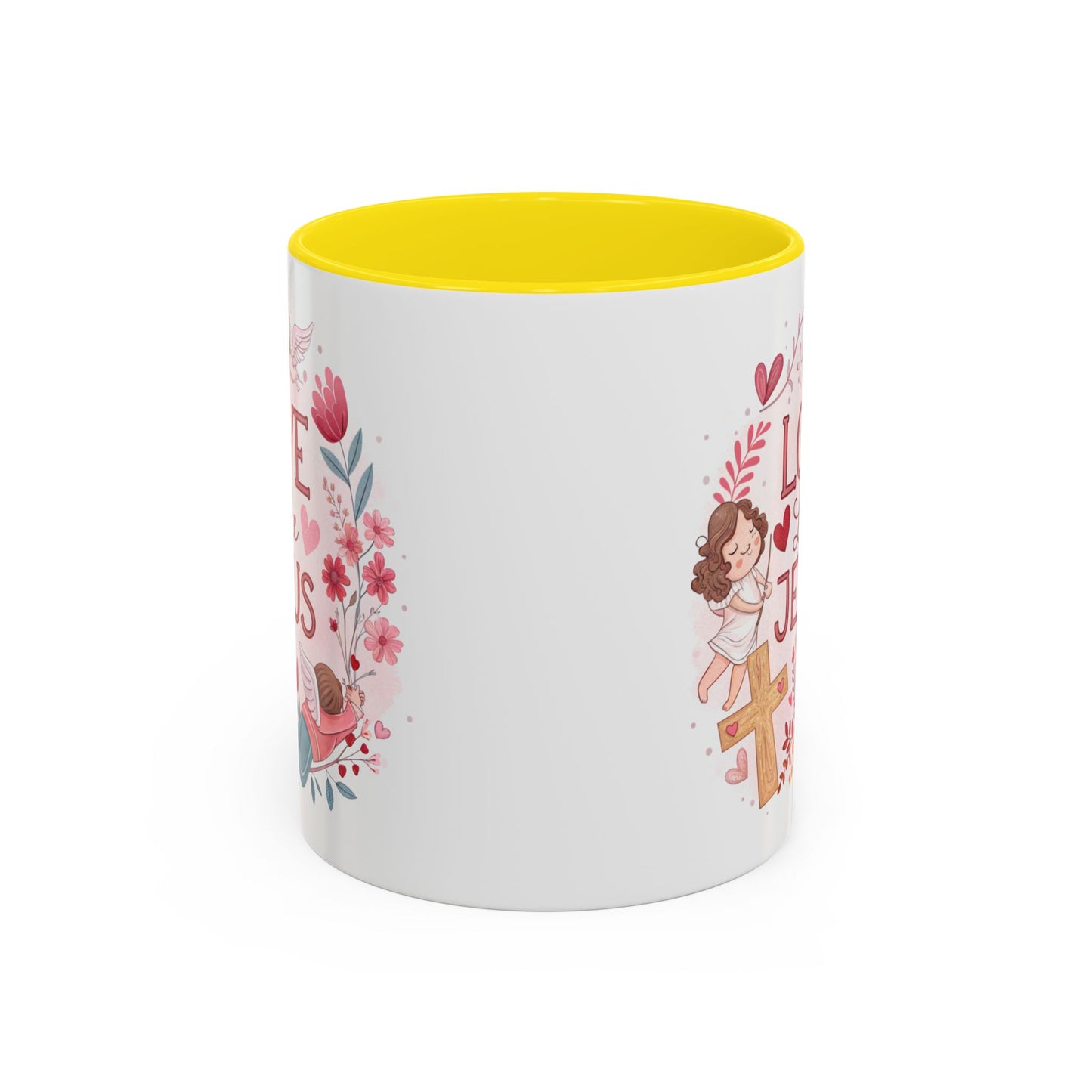 Inspirational Accent Coffee Mug - "Love Like Jesus" Design, Motivational Gift for Christians, Religious Home Decor, Unique Coffee Lover's