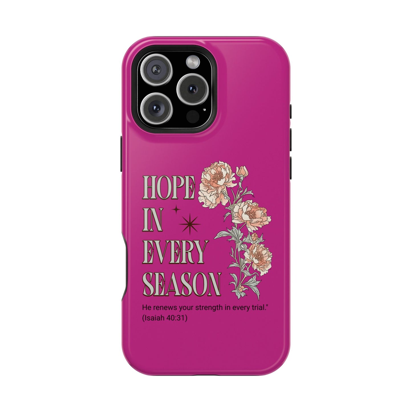 Inspirational Floral Magnetic Tough Case - "Hope in Every Season"