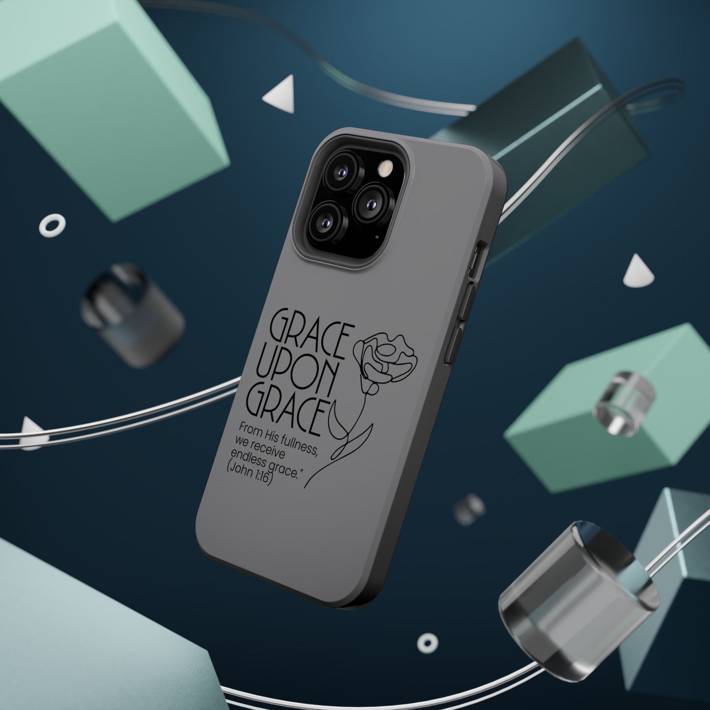 Inspirational Magnetic Phone Case - 'Grace Upon Grace' Design