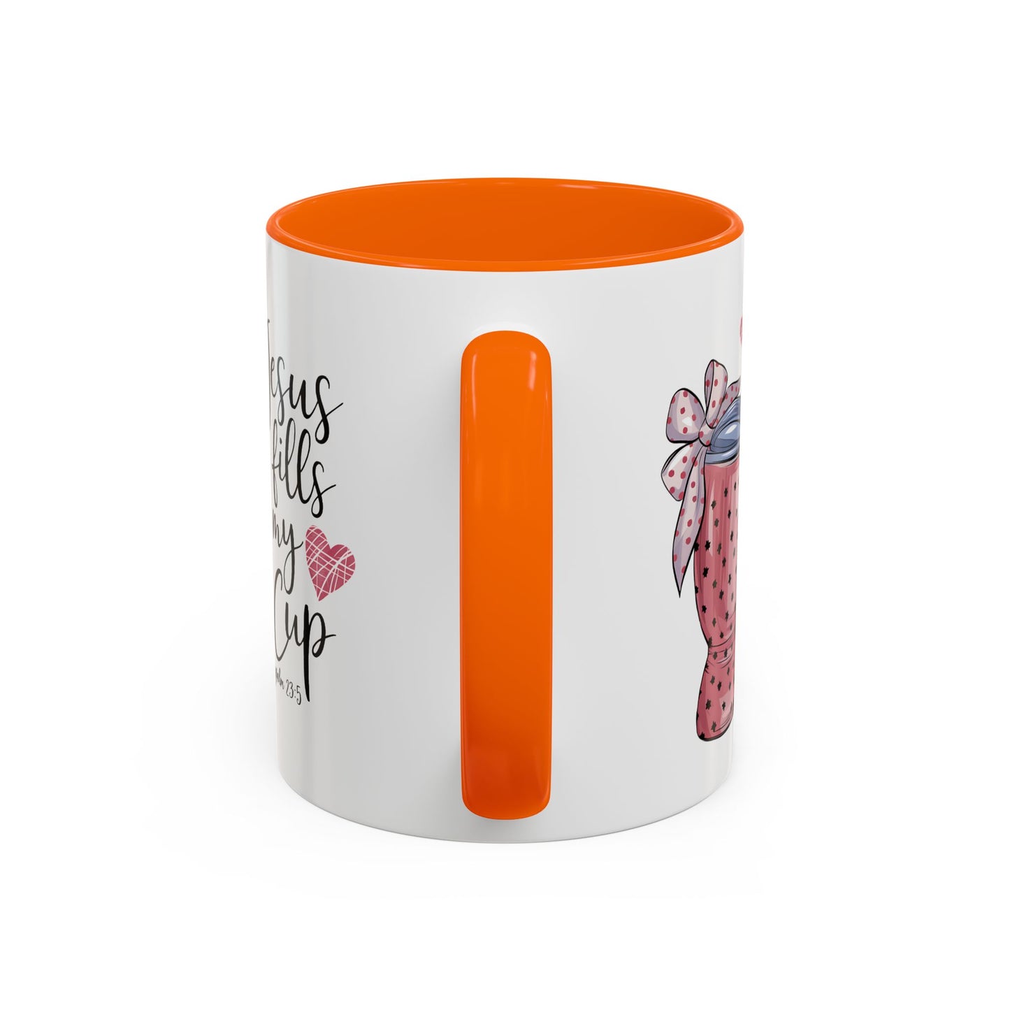 Inspirational Coffee Mug, Stylish Pink Polka Dot Design, Perfect for Christian Gifts, Motivational Drinkware, Home & Office Decor