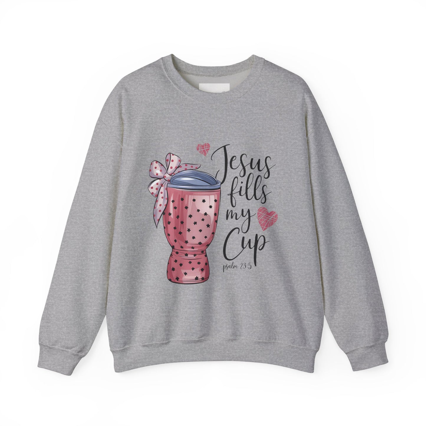 Inspirational Jesus Fills My Cup Sweatshirt, Cozy Christian Apparel, Faith-Based Gift, Religious Sweatshirt, Everyday Comfort