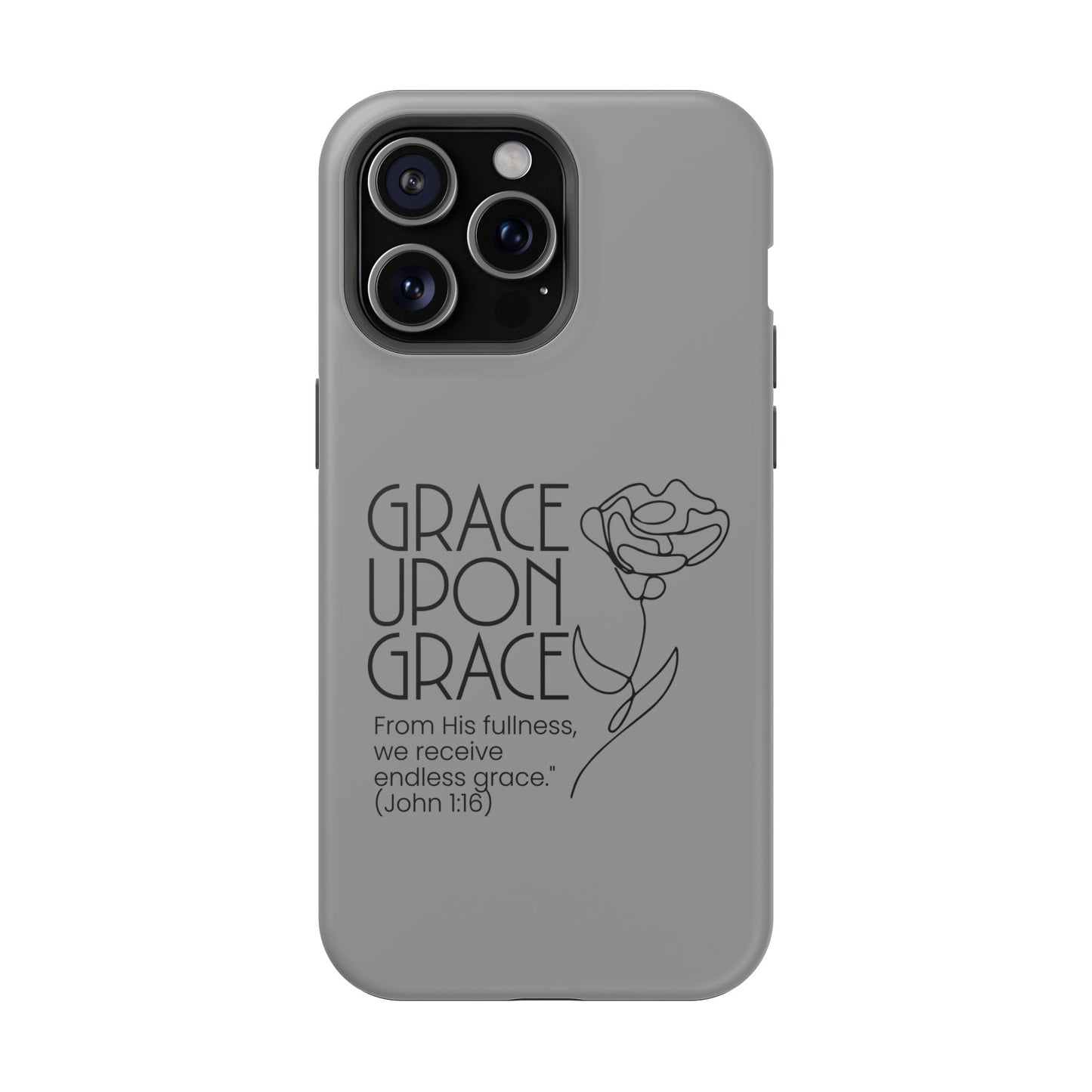 Inspirational Magnetic Phone Case - 'Grace Upon Grace' Design