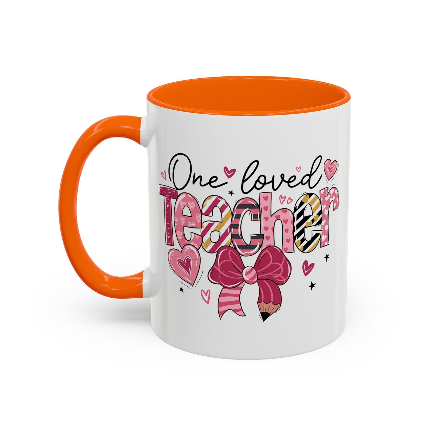 Cute Teacher Coffee Mug - One Loved Teacher Gift, Teacher Appreciation, Back to School, Inspirational Mug, Classroom Decor