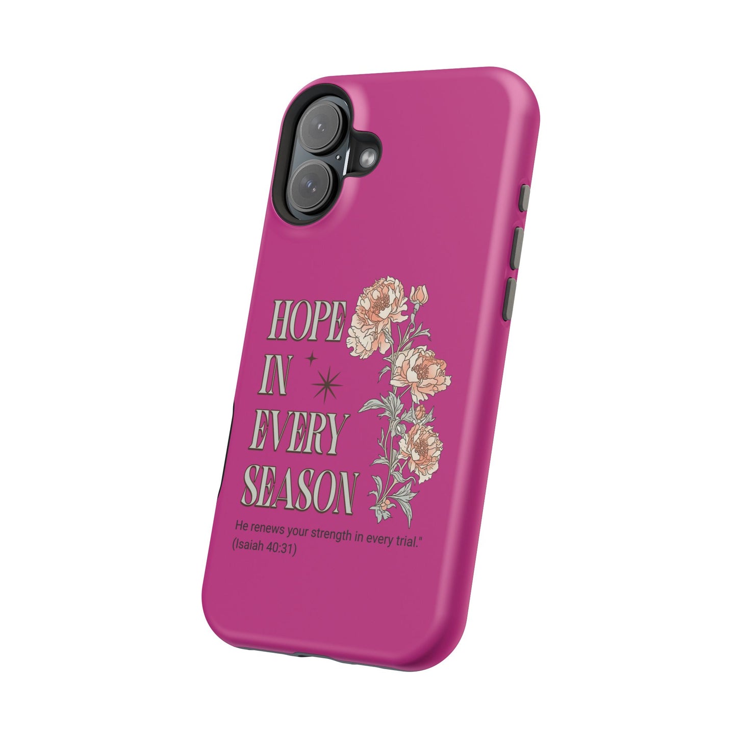 Inspirational Floral Magnetic Tough Case - "Hope in Every Season"