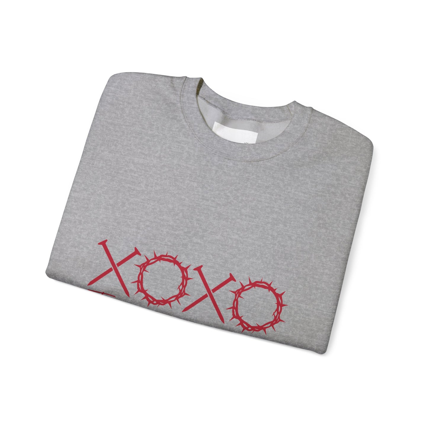 XOXO Love Letters Crewneck Sweatshirt, Unisex Valentines Gift, Cozy Sweatshirt, Perfect for Couples, Romantic Apparel, Casual Wear