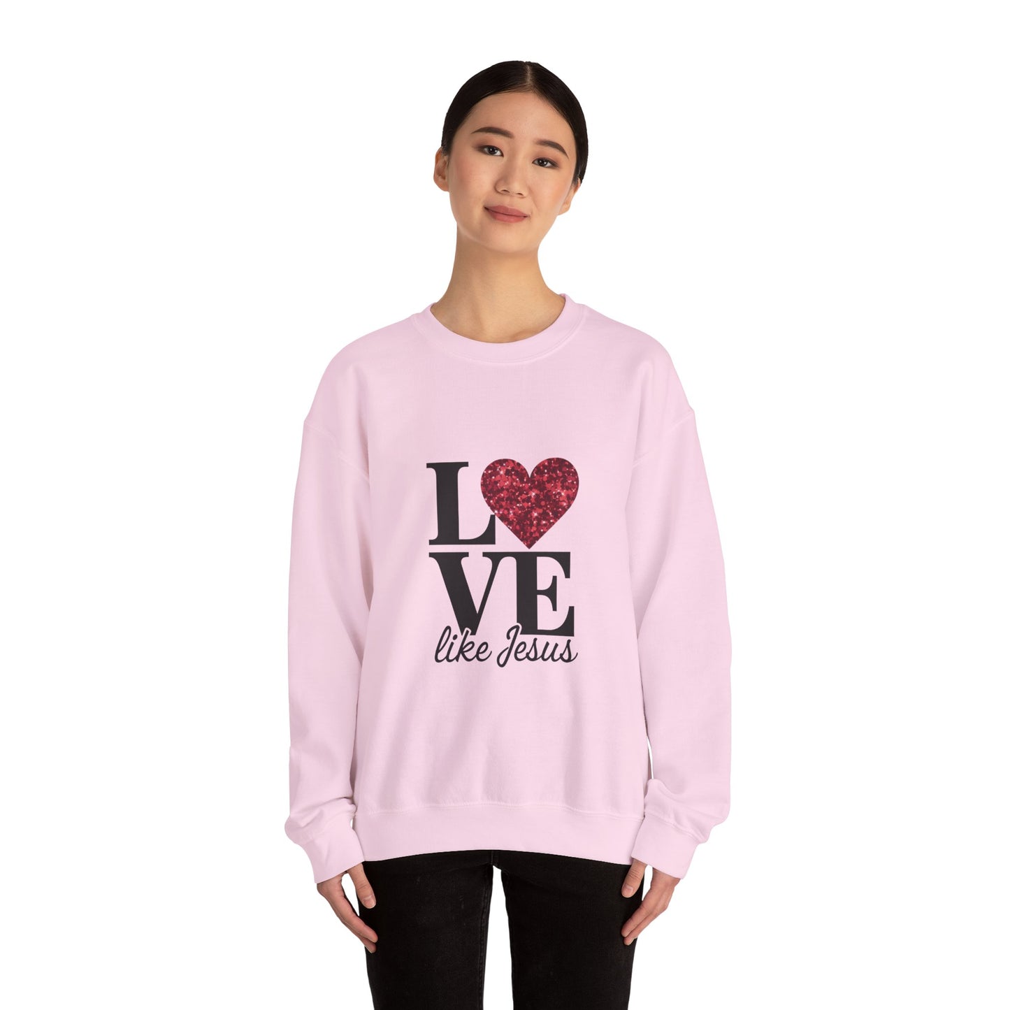 Love Like Jesus Crewneck Sweatshirt, Cozy Christian Apparel, Faith-Based Gift, Religious Fashion, Unisex Sweatshirt