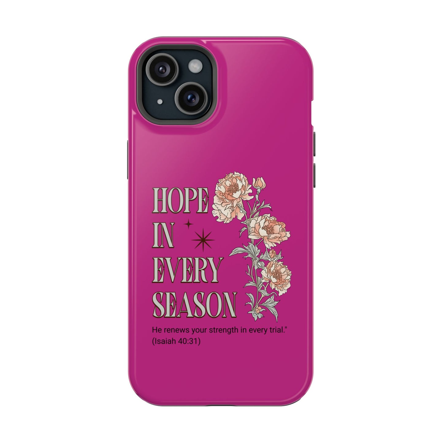 Inspirational Floral Magnetic Tough Case - "Hope in Every Season"