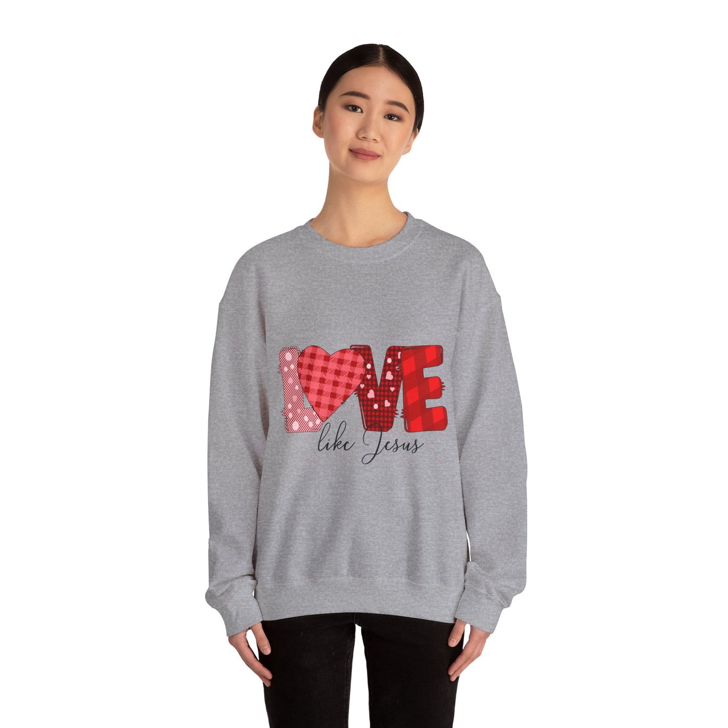 Love Like Jesus Sweatshirt | Cozy Crewneck for Faith & Love | Perfect for Easter, Valentine's Day, Christian Gifts, Casual Wear, Bible Study