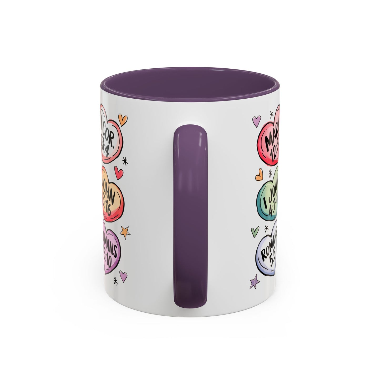 Colorful Bible Verse Coffee Mug | Cute Gift for Christians | Inspirational Drinkware | Heart Design | Faith-Based Tea Cups, Religious Gifts,
