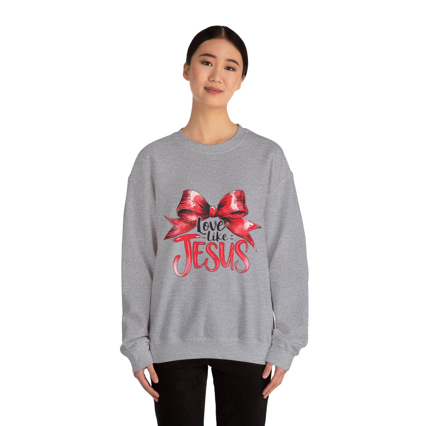 Love Like Jesus Sweatshirt | Inspirational Crewneck | Faith-Based Apparel | Christian Gift | Cozy Church Wear, Religious Motivation,