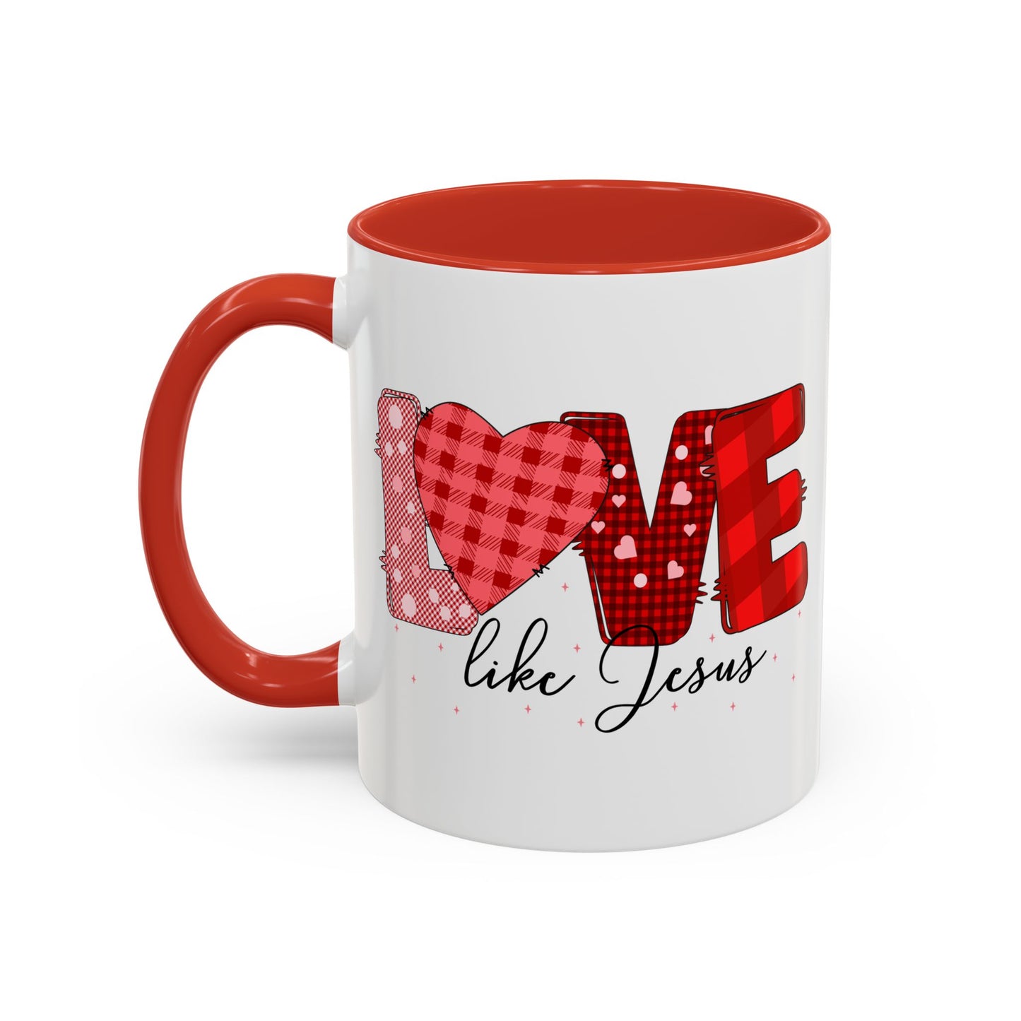 Love Like Jesus Accent Coffee Mug - Perfect Gift for Coffee Lovers, Inspirational Mug for Holidays, Home Décor, Christian Gifts, Home