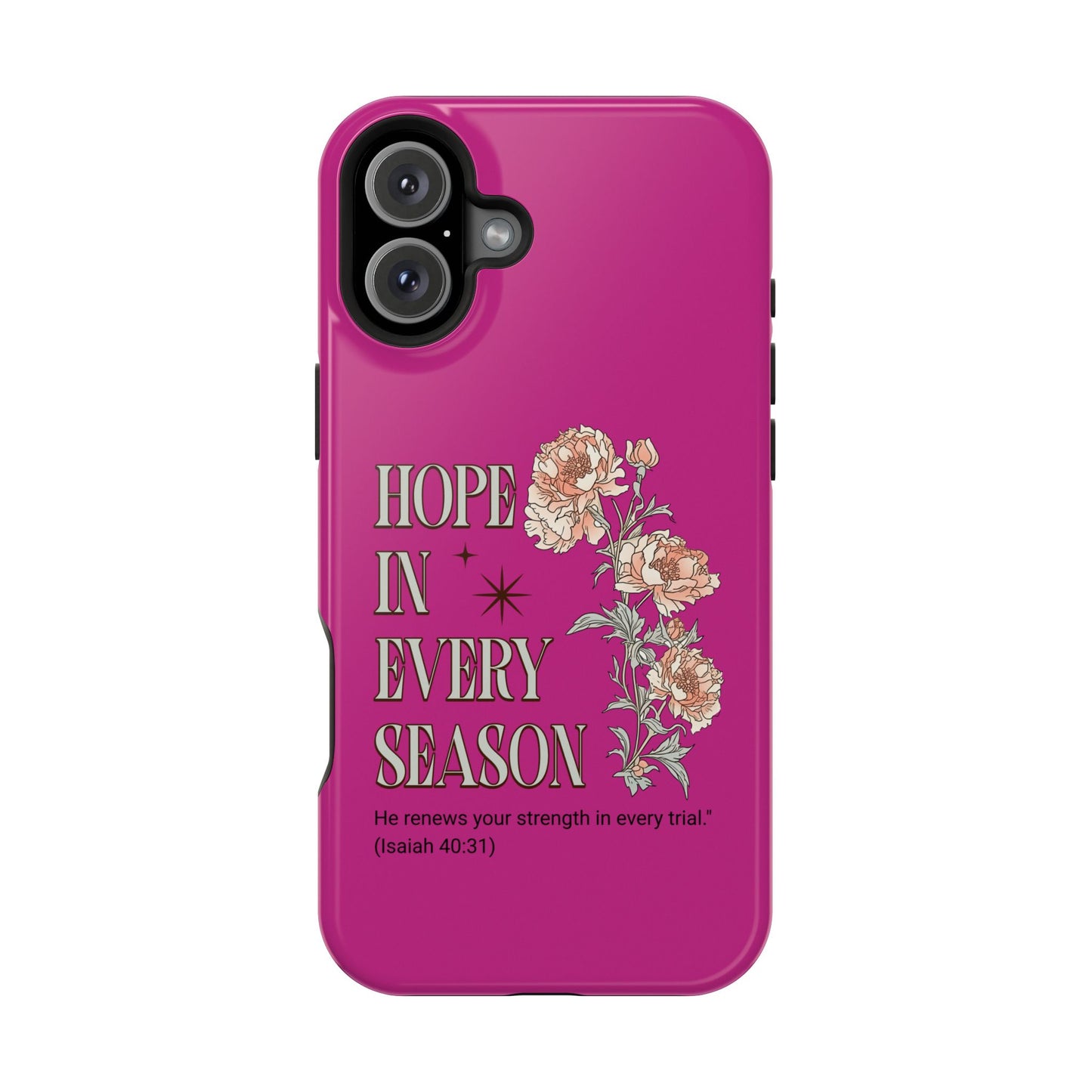 Inspirational Floral Magnetic Tough Case - "Hope in Every Season"