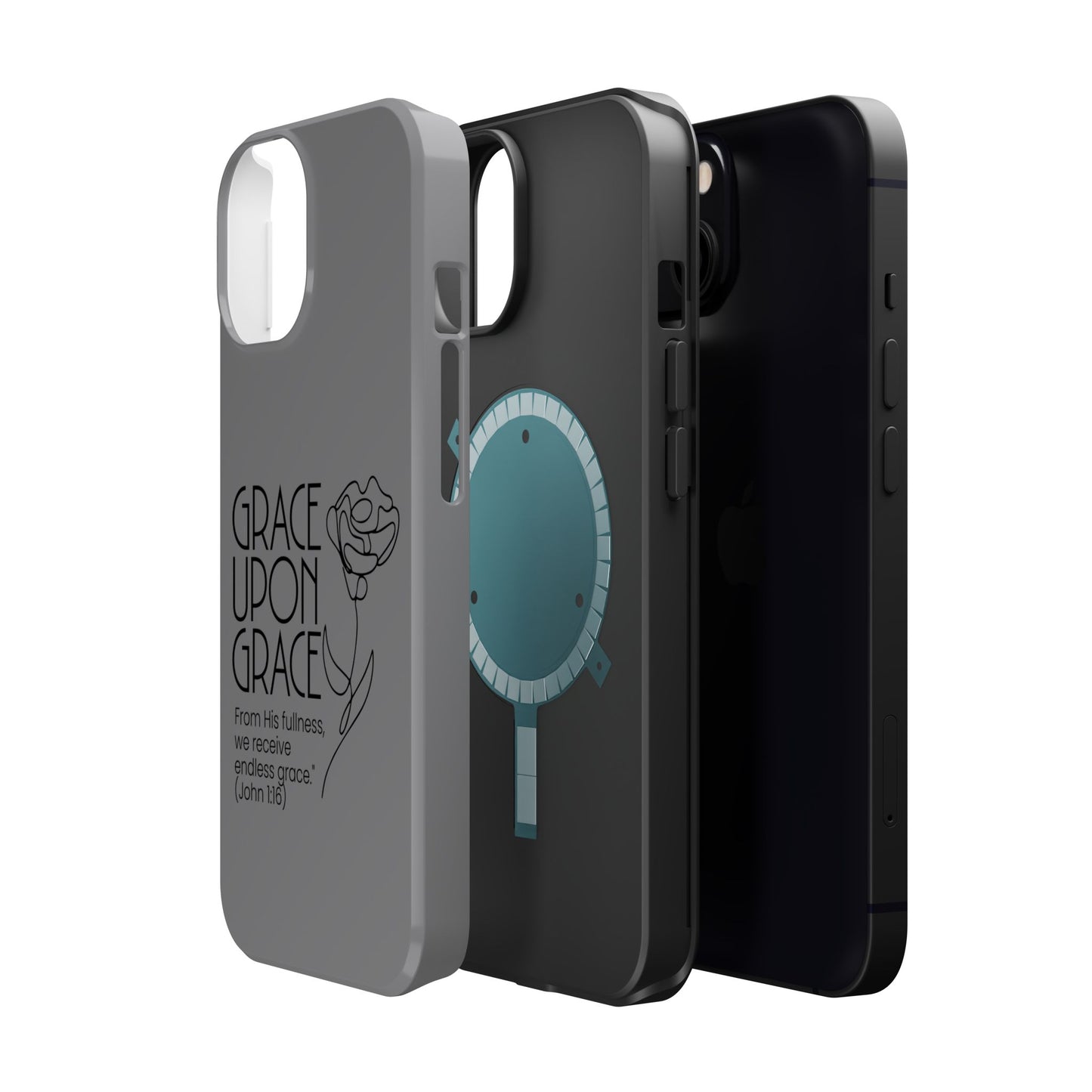 Inspirational Magnetic Phone Case - 'Grace Upon Grace' Design