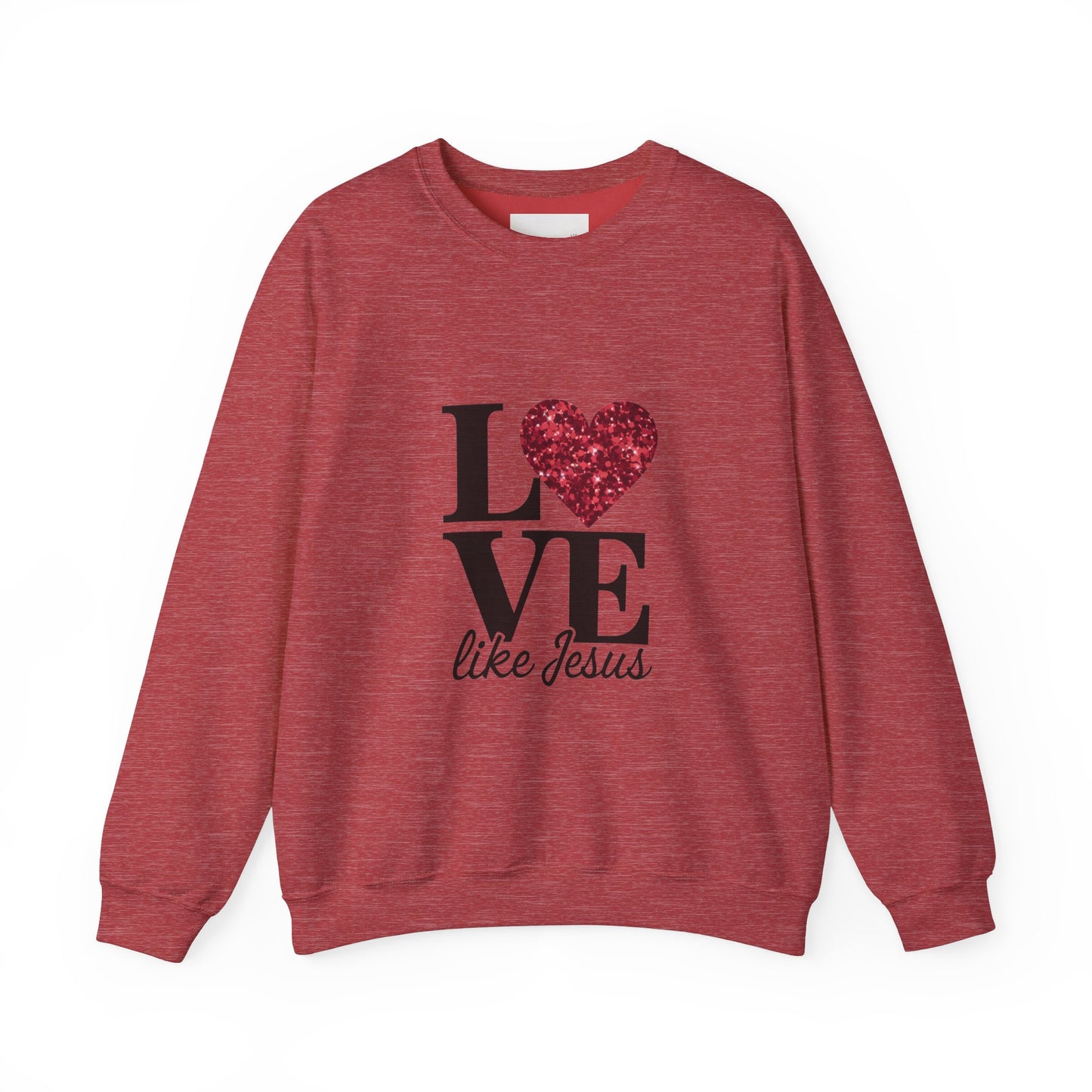 Love Like Jesus Crewneck Sweatshirt, Cozy Christian Apparel, Faith-Based Gift, Religious Fashion, Unisex Sweatshirt
