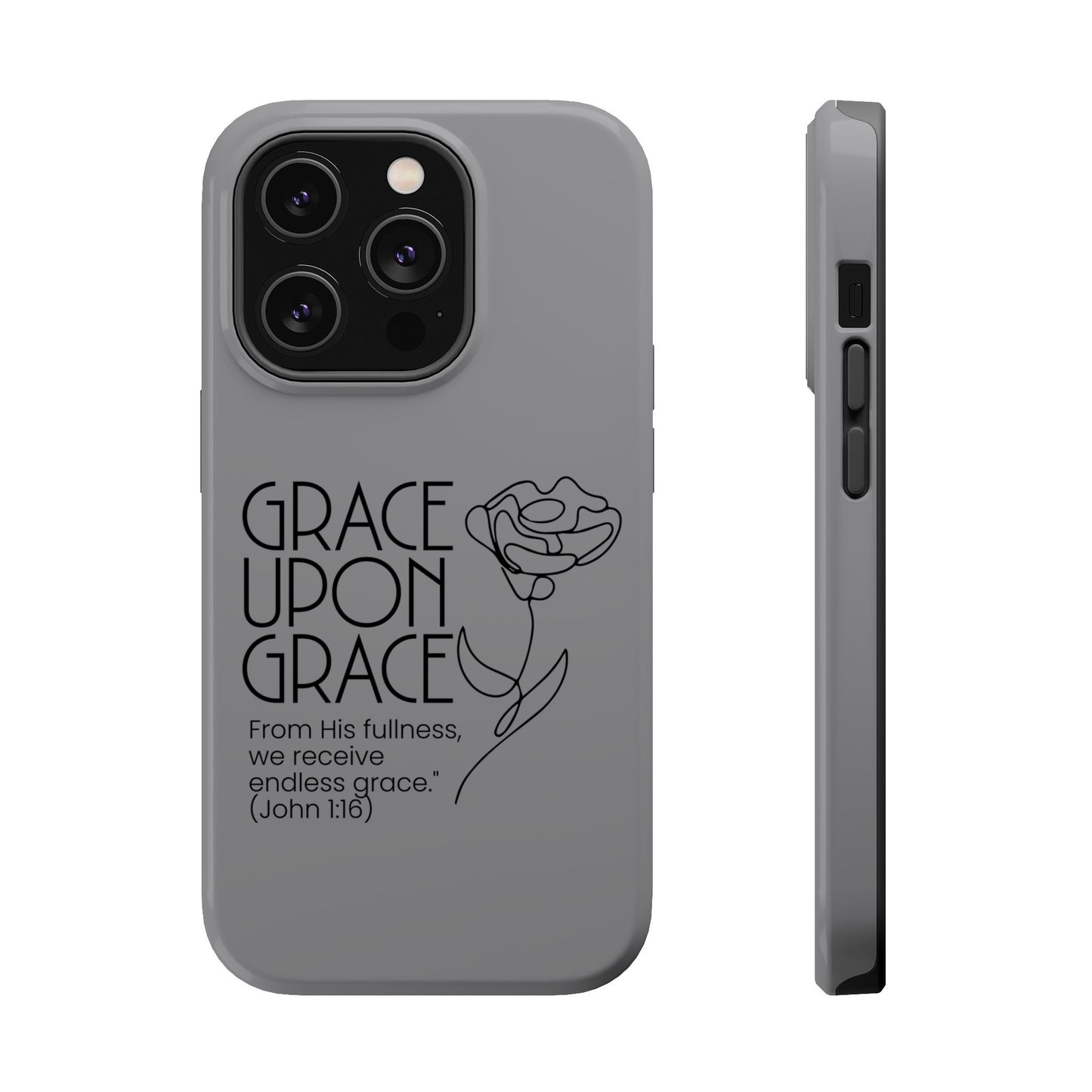 Inspirational Magnetic Phone Case - 'Grace Upon Grace' Design