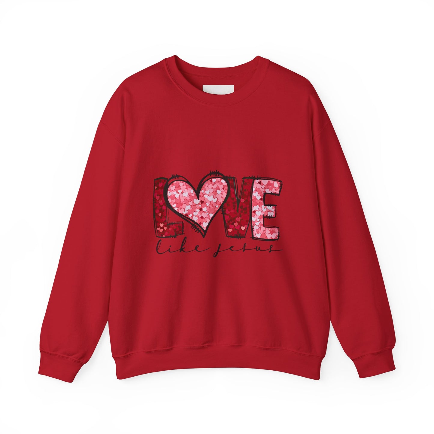 Love Like Jesus Crewneck Sweatshirt, Cozy Unisex Sweatshirt, Christian Apparel, Valentine's Day Gift, Faith-Based Style, Everyday Comfort