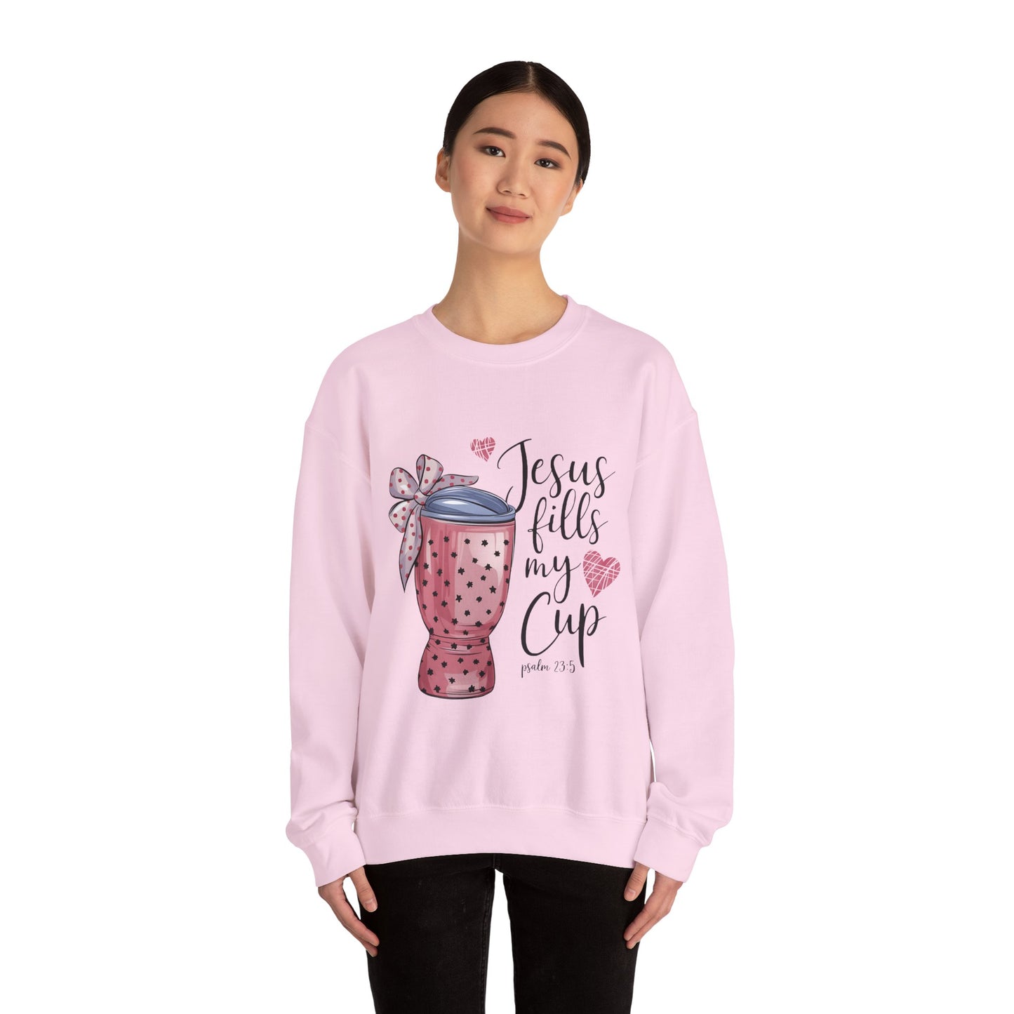 Inspirational Jesus Fills My Cup Sweatshirt, Cozy Christian Apparel, Faith-Based Gift, Religious Sweatshirt, Everyday Comfort