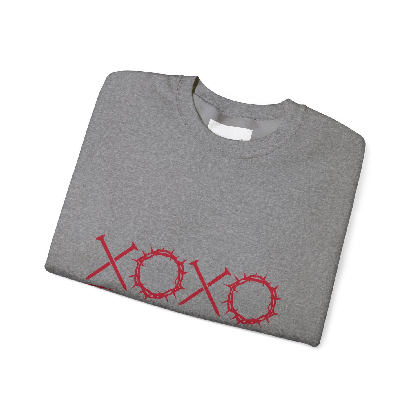 XOXO Love Letters Crewneck Sweatshirt, Unisex Valentines Gift, Cozy Sweatshirt, Perfect for Couples, Romantic Apparel, Casual Wear