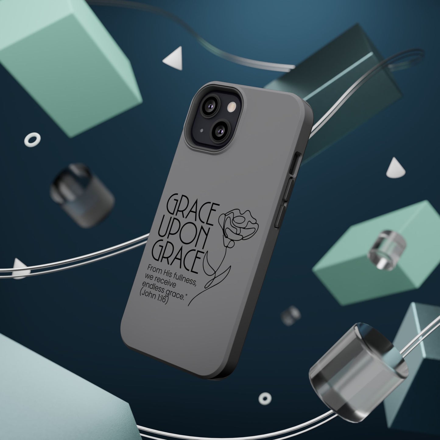 Inspirational Magnetic Phone Case - 'Grace Upon Grace' Design