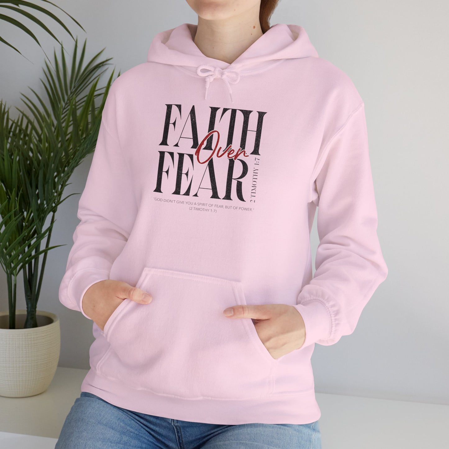 Faith Over Fear Hoodie | Inspirational Sweatshirt for Comfort and Courage, Perfect for Everyday Wear, Gift for Friends, Motivational