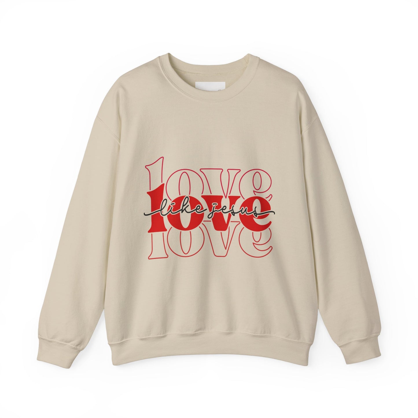 Love Like Jesus Unisex Crewneck Sweatshirt, Cozy Gift for Friends, Casual Wear, Birthday, Valentine's Day, Friendship Apparel