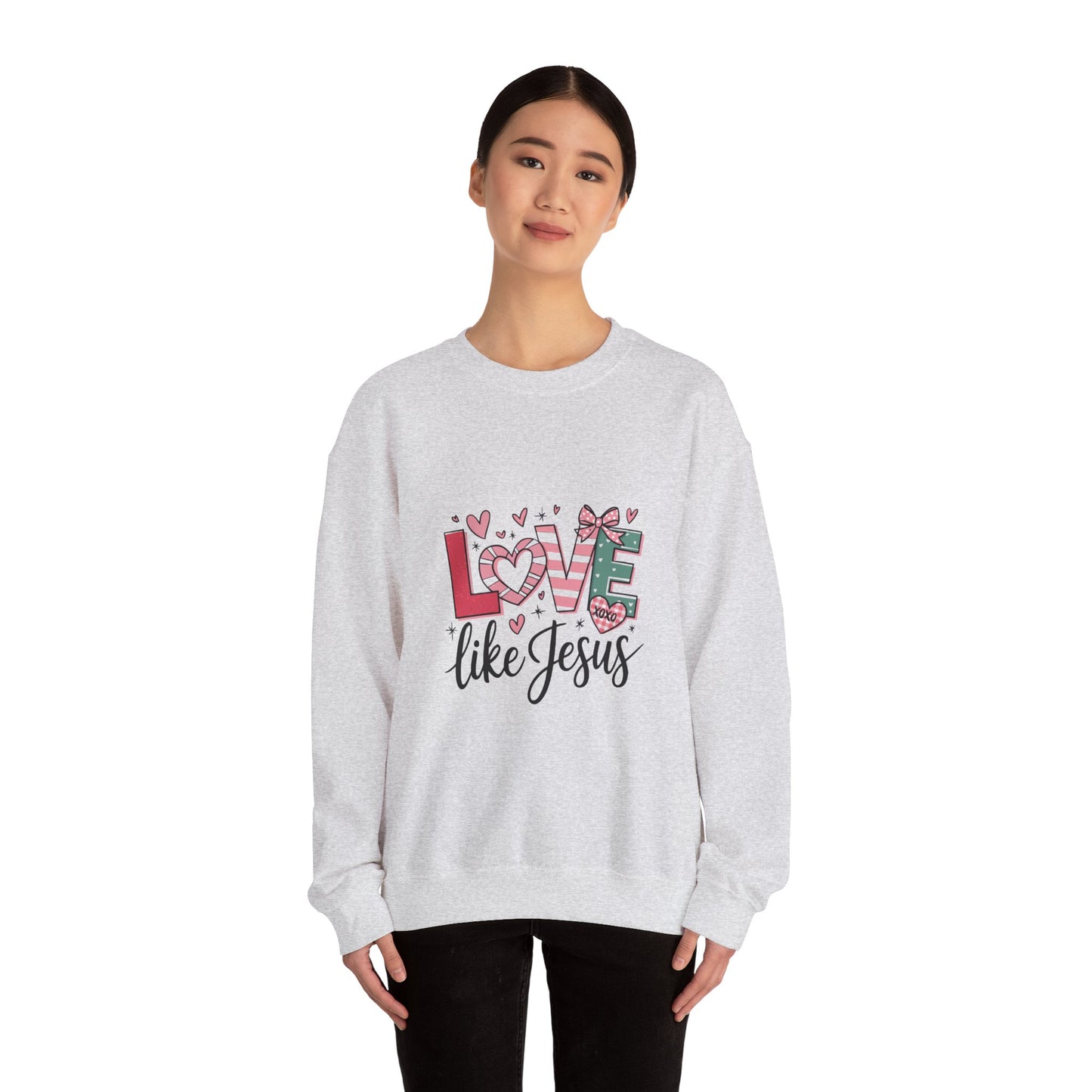 Love Like Jesus Sweatshirt, Cozy Unisex Crewneck, Christian Gift, Inspirational Apparel, Faith-Based Fashion, Spring & Winter Wear
