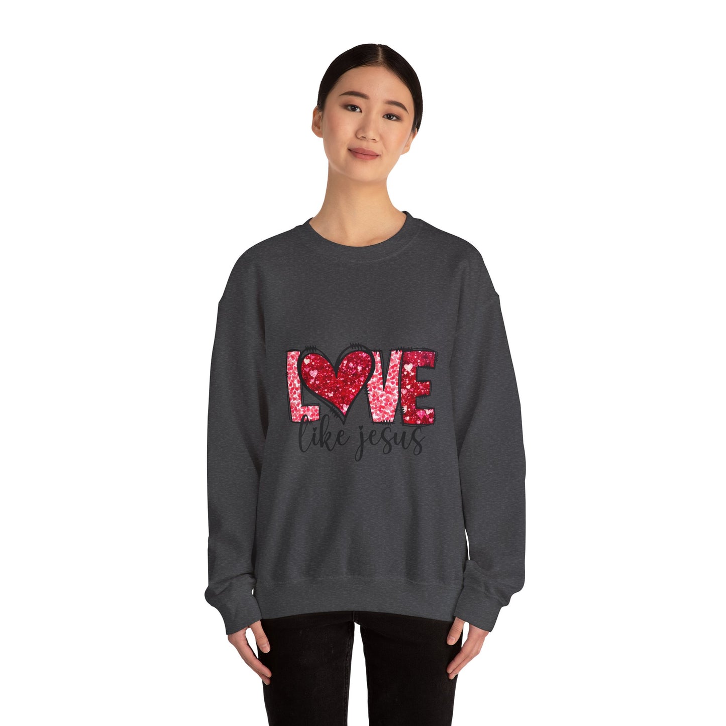 Love Like Jesus Crewneck Sweatshirt, Faithful Christians Gift, Cozy Christian Apparel, Inspirational Sweatshirt, Religious Gifts