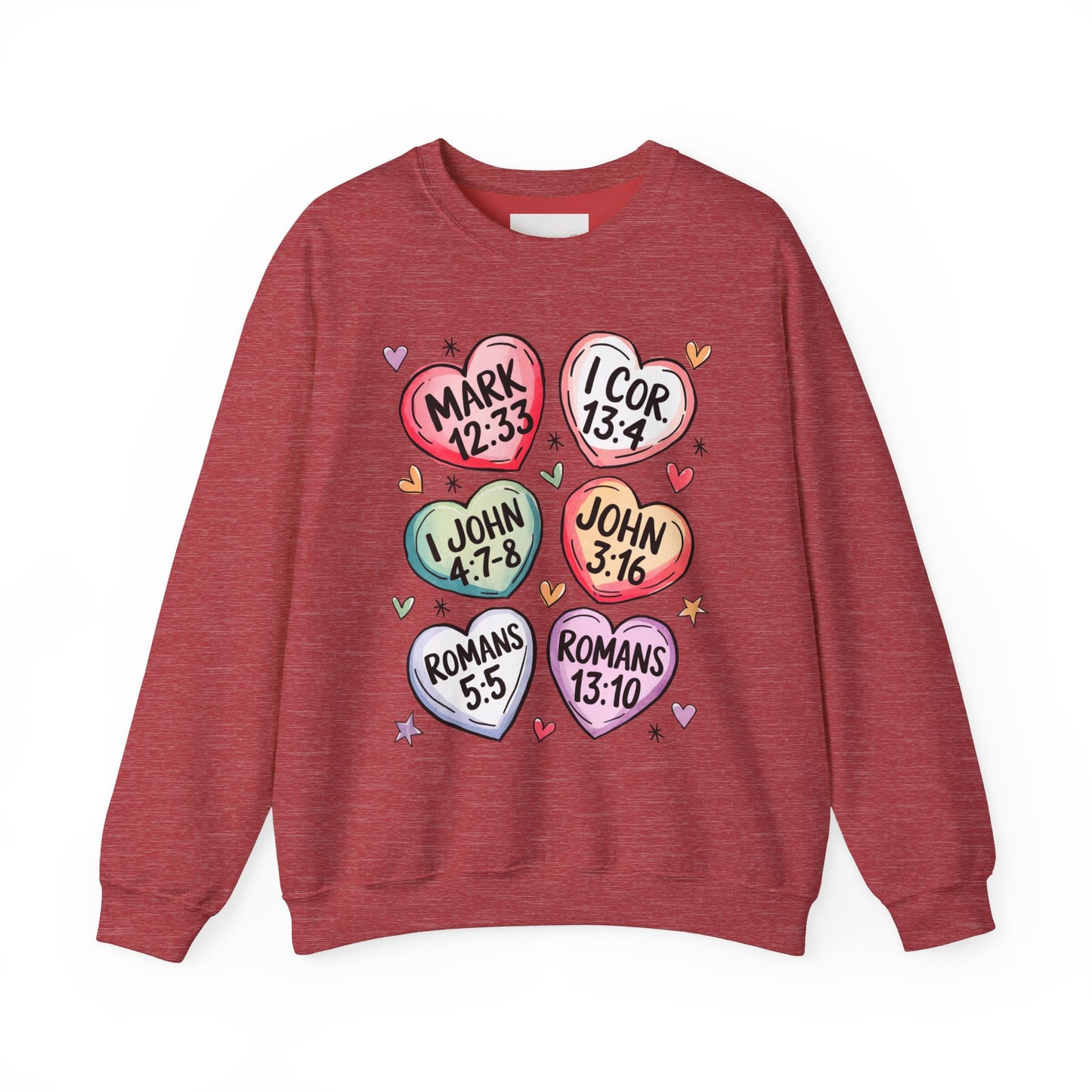 Faith & Love Crewneck Sweatshirt, Cozy Scripture Sweatshirt for Religious Gatherings, Inspirational Gift, Church Outing, Daily Comfort
