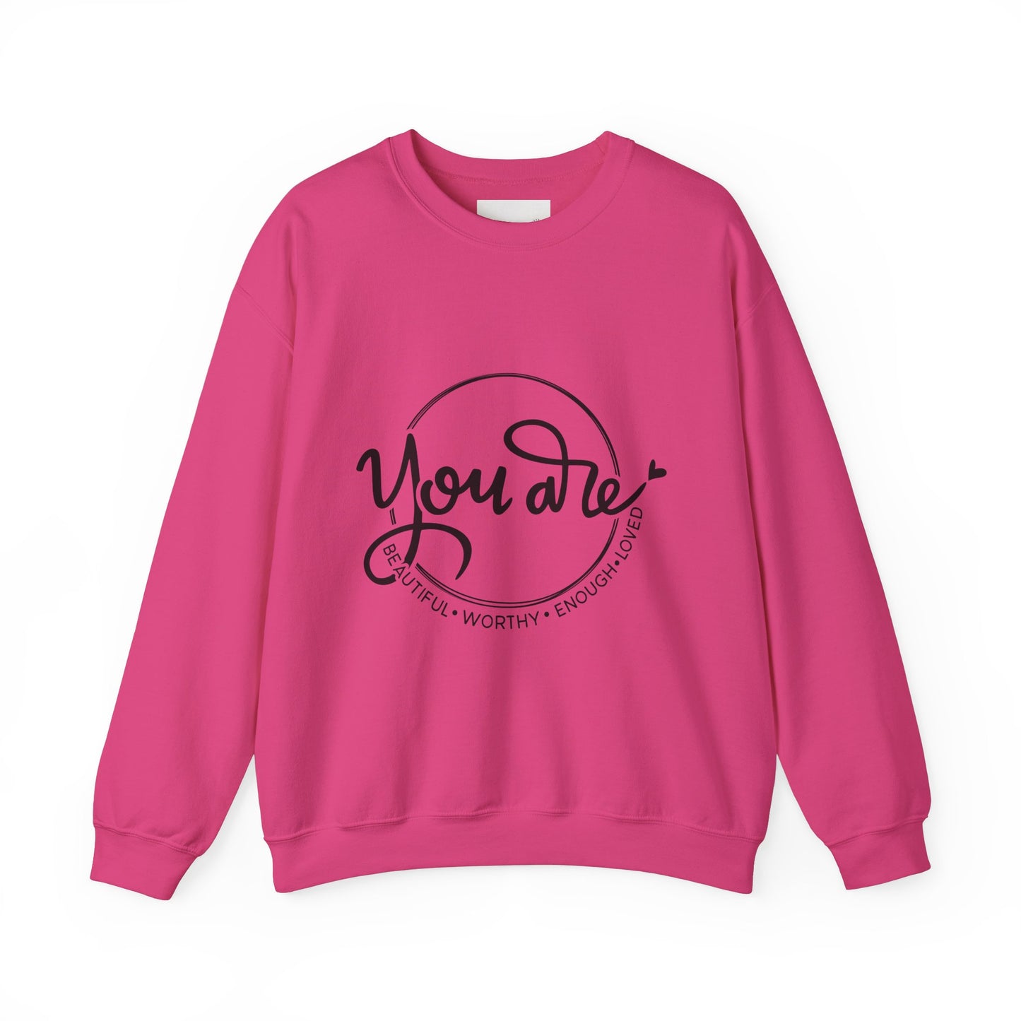 You Are Beautiful Crewneck Sweatshirt, Motivational Sweatshirt, Gifts for Her, Self-Love Apparel, Inspirational Clothing