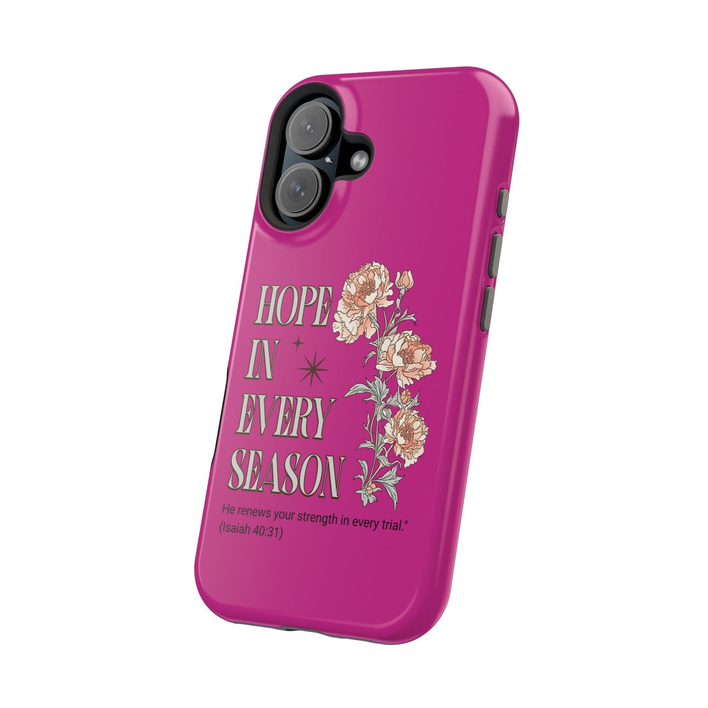 Inspirational Floral Magnetic Tough Case - "Hope in Every Season"