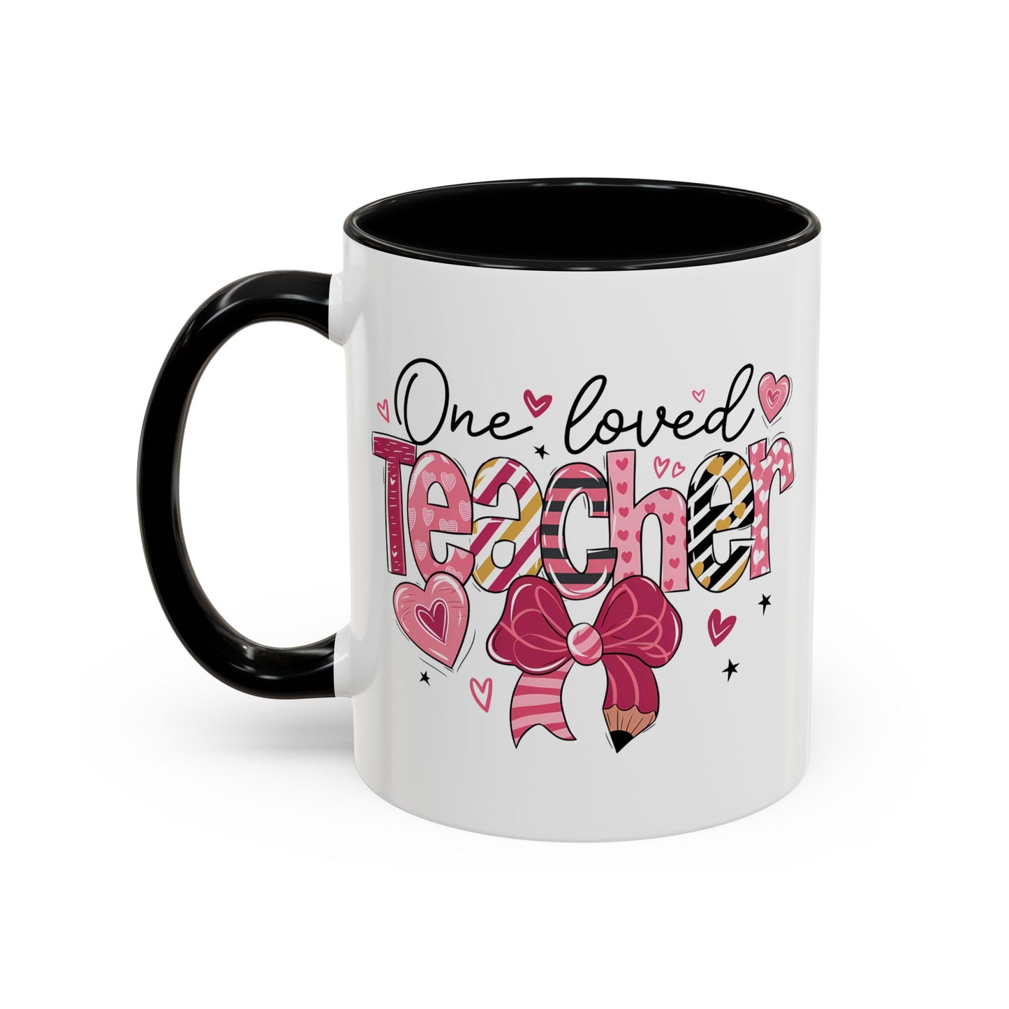 Cute Teacher Coffee Mug - One Loved Teacher Gift, Teacher Appreciation, Back to School, Inspirational Mug, Classroom Decor