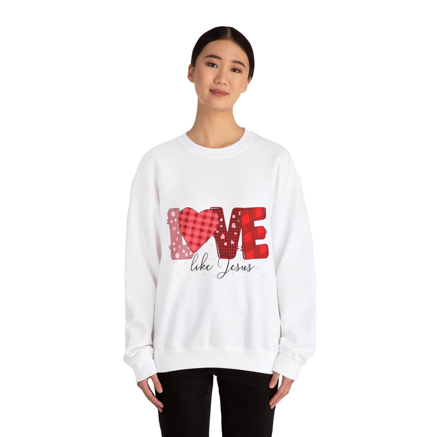 Love Like Jesus Sweatshirt | Cozy Crewneck for Faith & Love | Perfect for Easter, Valentine's Day, Christian Gifts, Casual Wear, Bible Study