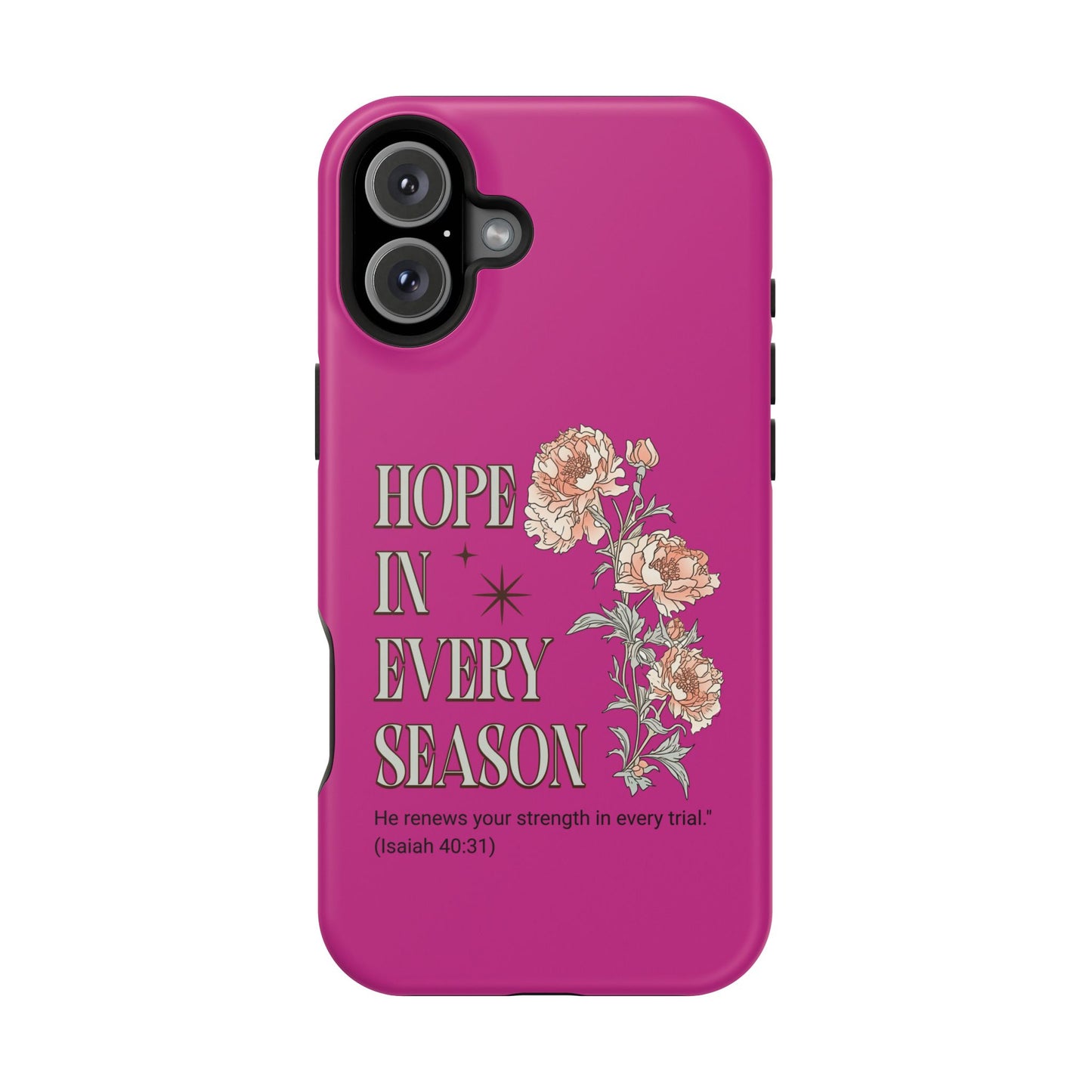 Inspirational Floral Magnetic Tough Case - "Hope in Every Season"
